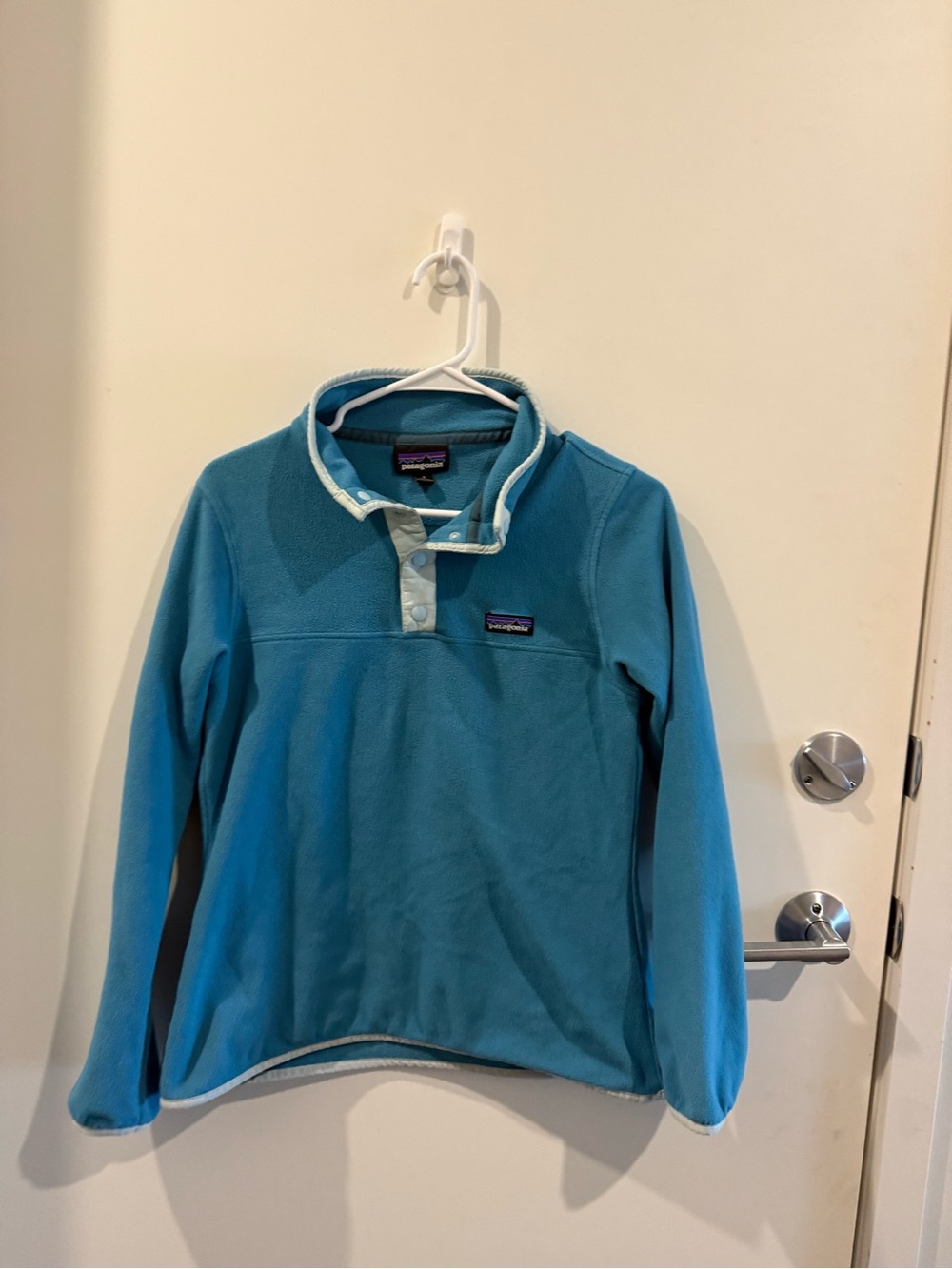 Patagonia Teal Snap-T Fleece Pullover with Light Trim
